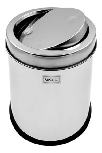 Lixeira Inox 8 Litros Basculante Multiuso Cozinha Casa
