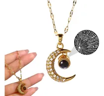 Comprar Collar Dije De Luna Proyector Te Amo 100 Idiomas Regalo