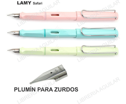 Lapicera Lamy Safari Trazo Para Zurdos Pluma F Zurdo Pastel