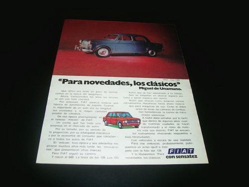 (pa246) Publicidad Clipping Fiat 128 * 1974