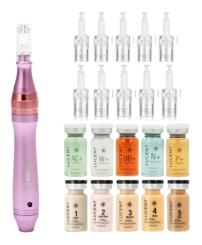 Dermapen Dr Pen M7 + 10 Agujas Nano + 5 Serum + 5 Bbglow