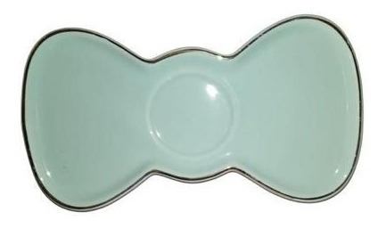 Taza Carita Coqueta Y Plato En Forma De Moño Azul 125ml