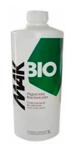 Alguicida Bactericida Para Piletas Mak Bio Piscina X 1 Litro