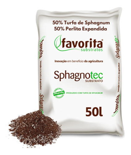 Substrato Inerte Para Germinação Perlita E Turfa Grow 50 L