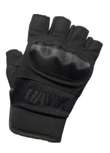 Guantes Medio Dedo Hawk Proteccio Army Negro L Centro Motos