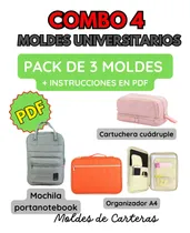 Comprar Moldes De Carteras Combo4 Moldes Universitarios 3 Moldes Pdf Unico