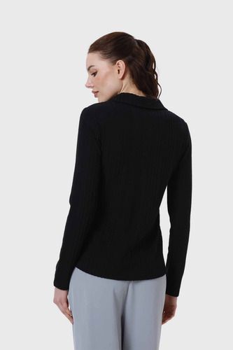 Polera Mujer Camman Rib Negro