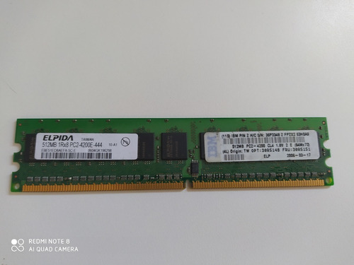 Memorias Ram Para Servidor Elpida 512 Mb 1rx8 Pc2 4200u Ddr2