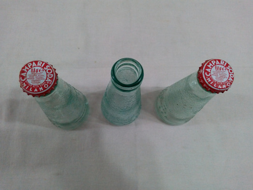 Antiguas Botellitas De Campari Soda. Lote X 3 Botellitas. (Usado)
