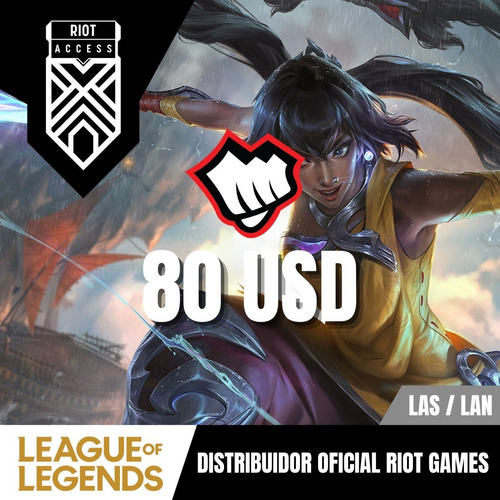 Riot Cash Usd$80.00 League Of Legends