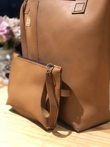 Cartera Tote De Cuero Vacuno Cosido A Mano Verde Oscuro Lisa Oro Verde Oscuro