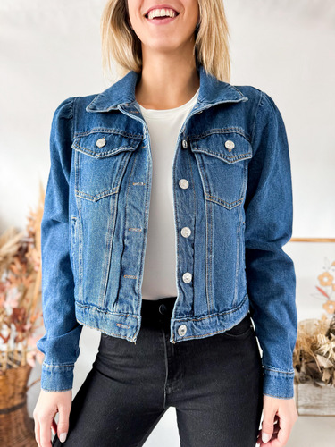 Campera Jean Lulyna Manga Princesa Mujer