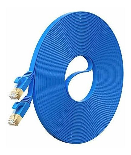 Cable Ethernet Cat7 De 75 Pies, Cable Plano De Conexión Para