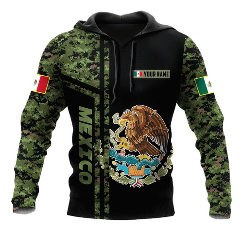 Sudadera Con Capucha De Lana Personalizada De México Camo Co