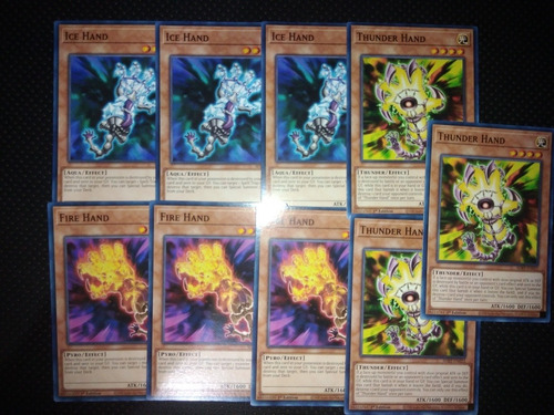 Set 9 Cartas Konami Yugioh Hand 