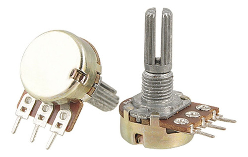 Uxcell A11110700ux0024 2 Piezas B10k 10k Ohm Solo Lineal 0.5