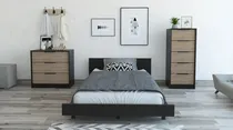 Comprar  Cama 1,5 Plaza + Comoda 5 Cajones + Comoda 3 Cajones - Weng