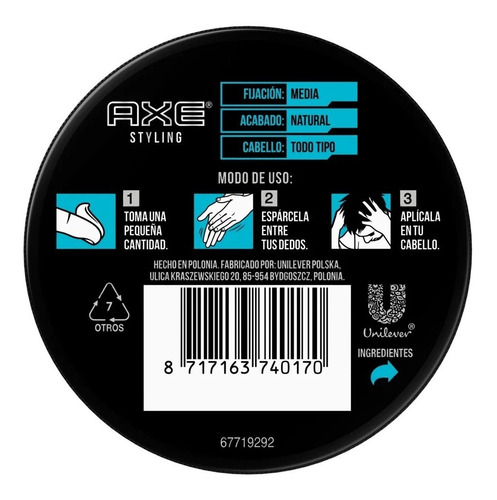 Axe Ice Chill Cera Para Peinar X 75g