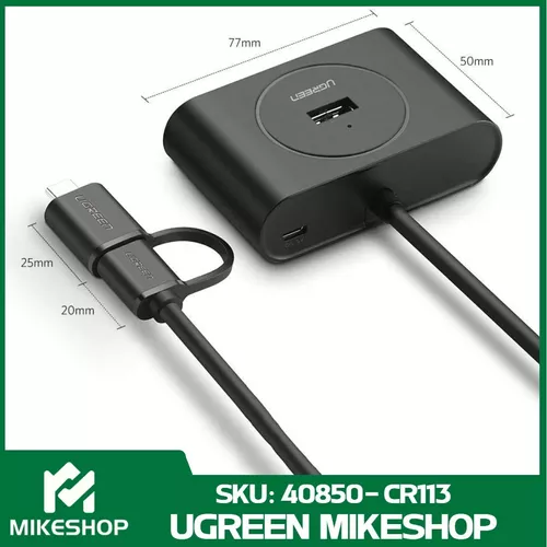 UGREEN HUB A USB 3.0 4 PUERTOS