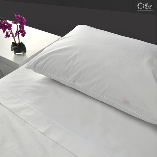 10 Jgo Sabana Hotelera 180 Hilos Matrimonial Blanca Color Blanco Diseño de la tela Liso