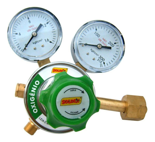 Regulador De Pressão Para Cilindro De Oxigênio S-102 Soldex