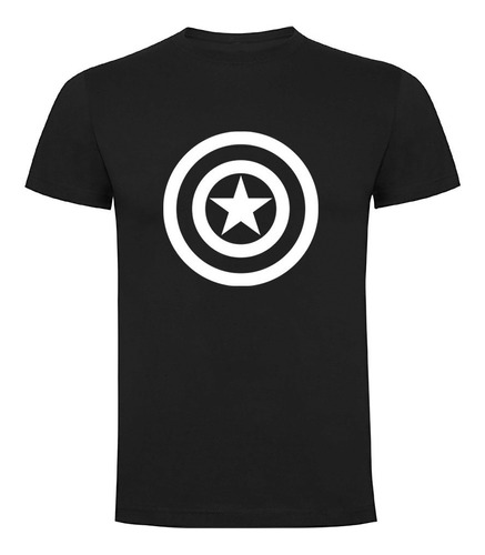 Polera Capitán América - Avengers Unisex Color Negro