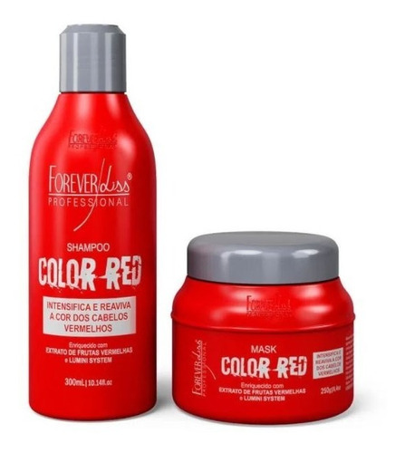 Kit Manutenção Cabelos Vermelhos - Forever Liss Color Red