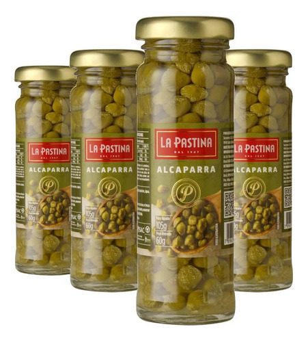 Kit 4x Alcaparras La Pastina Peso Drenado 60g