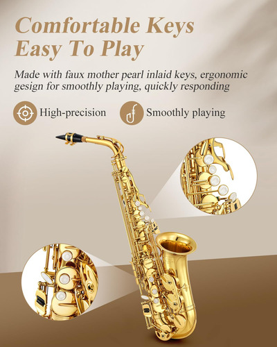Saxofón Alto Estudiantil Eastar As-? En Mi Bemol Con
