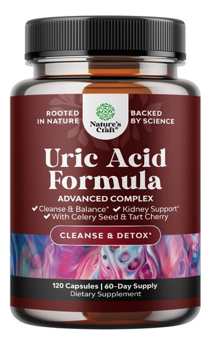 Ácido Úrico 14 En 1 Limpieza Detox Apoyo Renal 60 Americano Sabor Sin Sabor