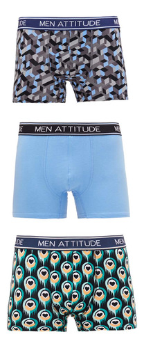 Boxer Tripack Azul Hombre Fashion´s Park