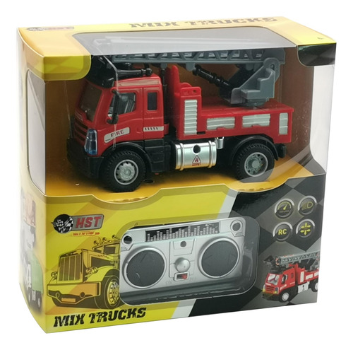 Dakott Mini Camion De Bomberos Rc Para Ninos, Escala 1:64, C