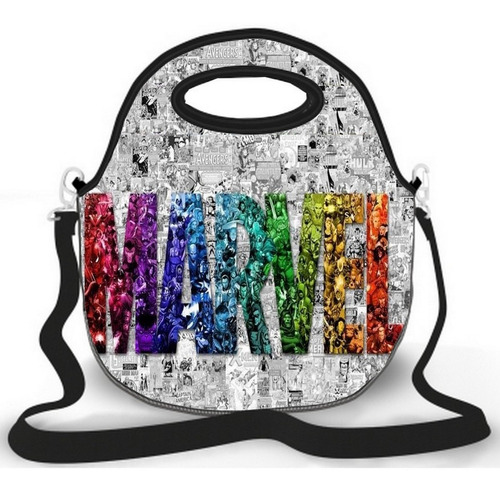 Bolsa Lancheira Neoprene Lembrança Festa Infantil Marvel