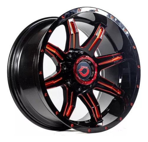 Roda Diesel Off Road Aro 20 Tala 10 - 6x139.7 Offset -12 Cor Preto