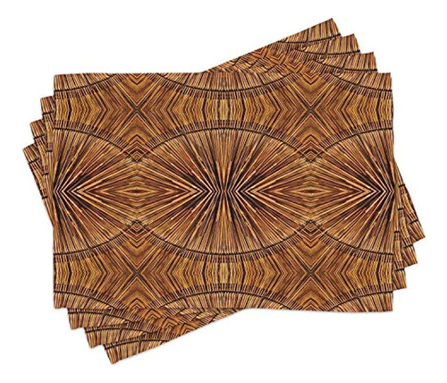 Ambesonne Tribal Place Mats Conjunto De 4 Boho Bamboo Patter