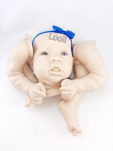 Bebê reborn realista molde Sáskia com corpinho todo em silicone