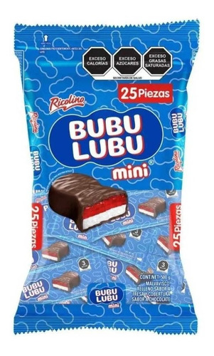 Bubulubu Mini Ricolino 25 Piezas 500 Gramos Snack Clásico