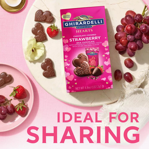 Corazones Chocolate C/ Fresa San Valentín Ghirardelli 137.2g