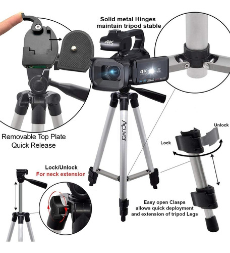 Edealz Videocámara 4k 64mp Cámara Vlogging Para Cámara De Vi