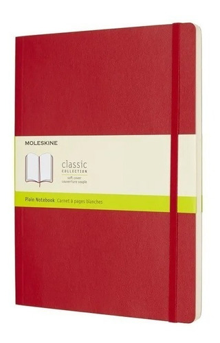 Caderno Moleskine Clássico Vermelho Capa Flex Sem Pauta, Ex