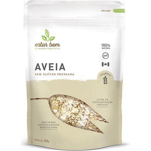 Kit 2x: Aveia Prensada Sem Glúten Estar Bem 250g