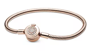 Pulsera Pandora Moments Serpiente Corona O Recub. Oro Rosa