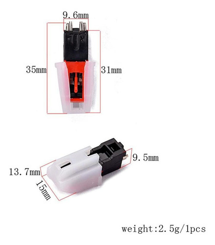 New 3 Unids Fonógrafo Universal Giradiscos Stylus Agujas