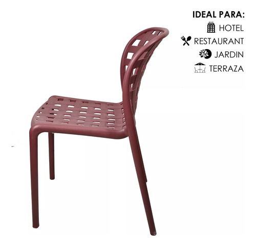 Set 2 Sillas Moderna Minimalista Isa Comedor Jardin Arizone Vino Asiento Vino