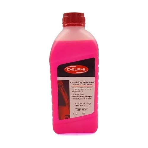 Liquido Refrigerante 1l. Puro Rosa Dehlpi/monoetilenoglicol
