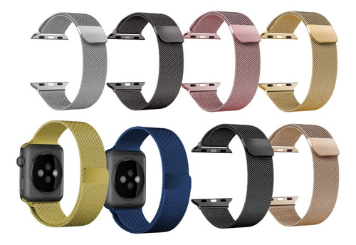 Correas Metal Acero Milanesa Compatible Con Apple Iwatch 