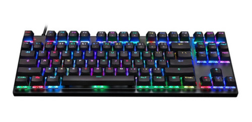 Imagen 3 de 6 de Teclado Mecanico Rgb Gamer Gadnic Pro Rainbow Switch Blue Color del teclado Negro Idioma Español Latinoamérica