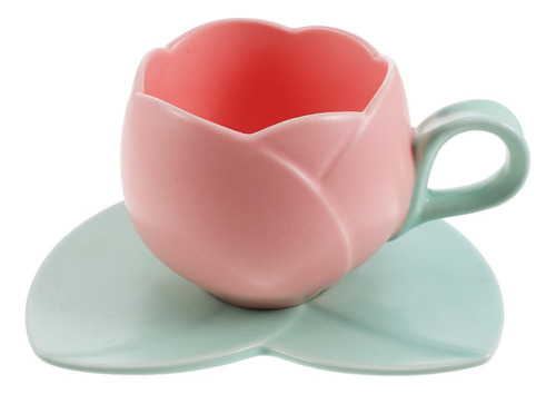 Ddmispo Tazas De Tulipanes Rosa Krus Mug Cerámica Vasos