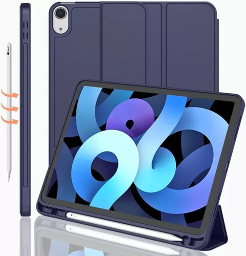 Funda Smart Case Para Ipad Ipad 11 Chip A16 Porta Pencil Azul Oscuro