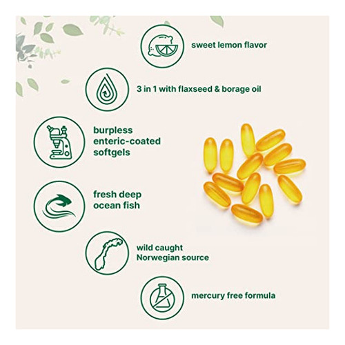 Ultra Omega 3-6-9 3600 Mg Perserv, 300 Cápsulas Blandas Sin